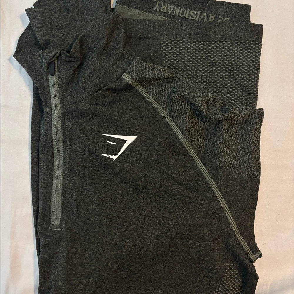 Dark Green Gymshark Quarter Zip - Men’s